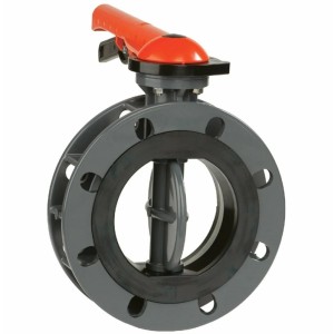 Затвор дисковый ПВХ Butterfly Valve Ду150 Ру10 межфланцевый в Кисловодске